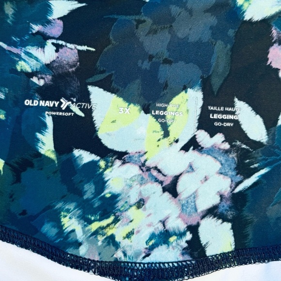 NEW, Old Navy, High-Waisted PowerSoft Rib Pocket Leggings, 3X, Navy, Colors - Picture 8 of 10